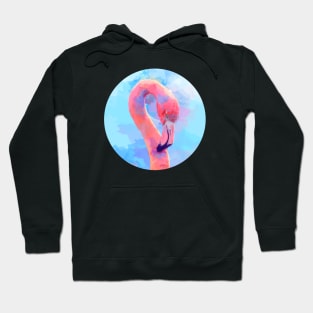 Flamingo Dream - Bird Digital Illustration Hoodie